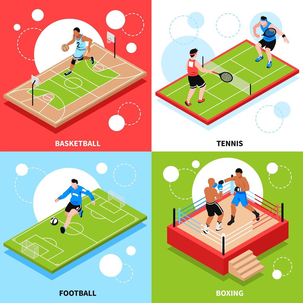 ilustração em vetor conceito anel campo quadra esportiva