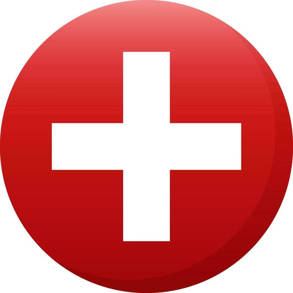 médico símbolo ou ícone dentro vermelho e branco cor. vetor