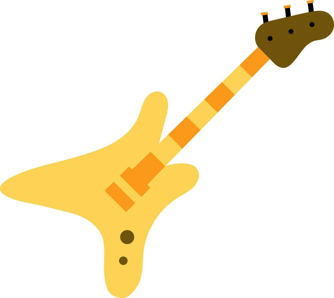 isolado Estrela guitarra ícone dentro amarelo e Castanho cor. vetor