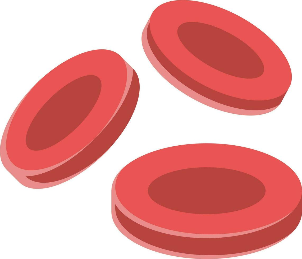 vermelho sangue células ícone ou símbolo dentro plano estilo. vetor