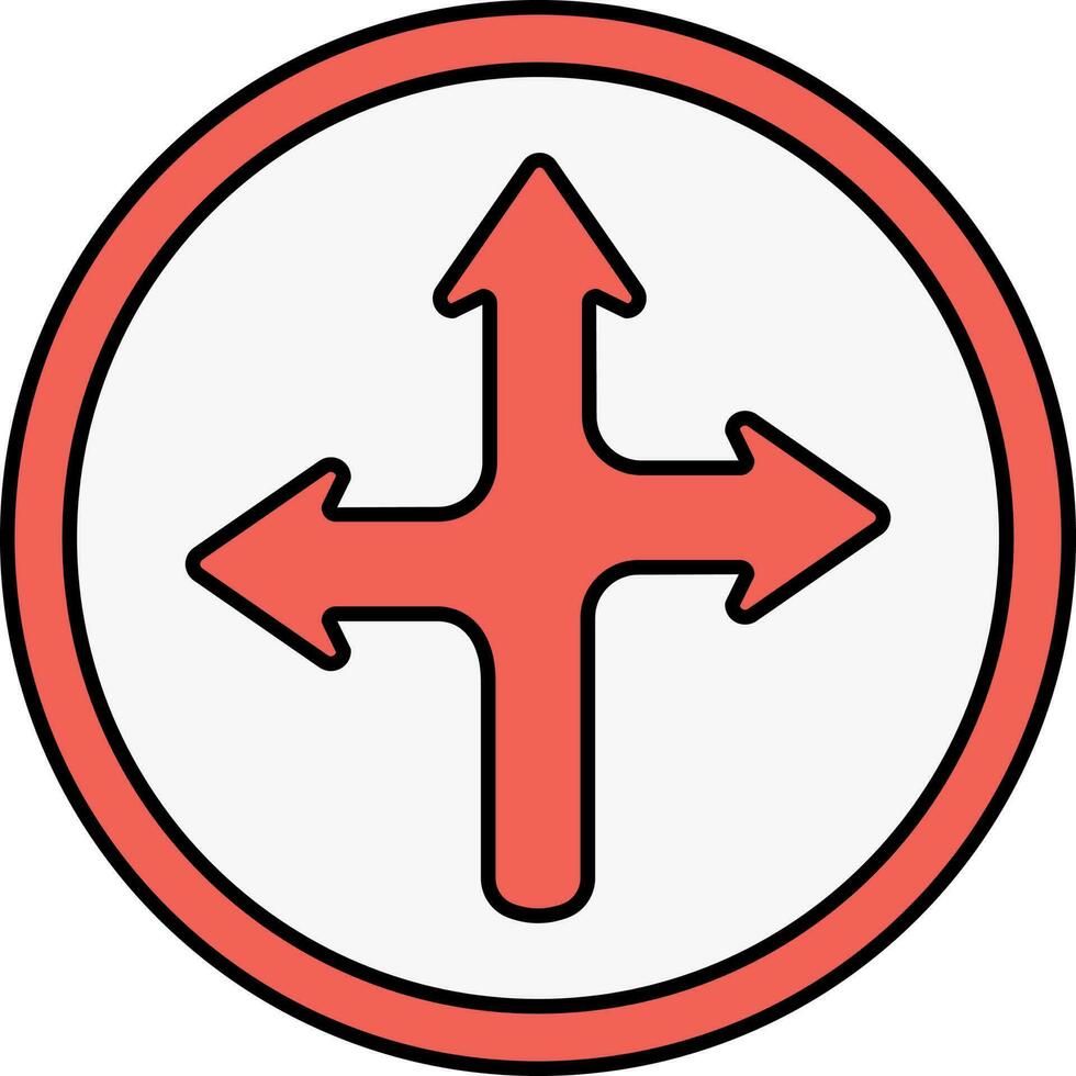 três direção seta volta ícone dentro vermelho cor. vetor