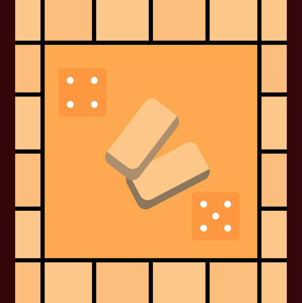 Monopólio jogos ícone dentro laranja cor. vetor