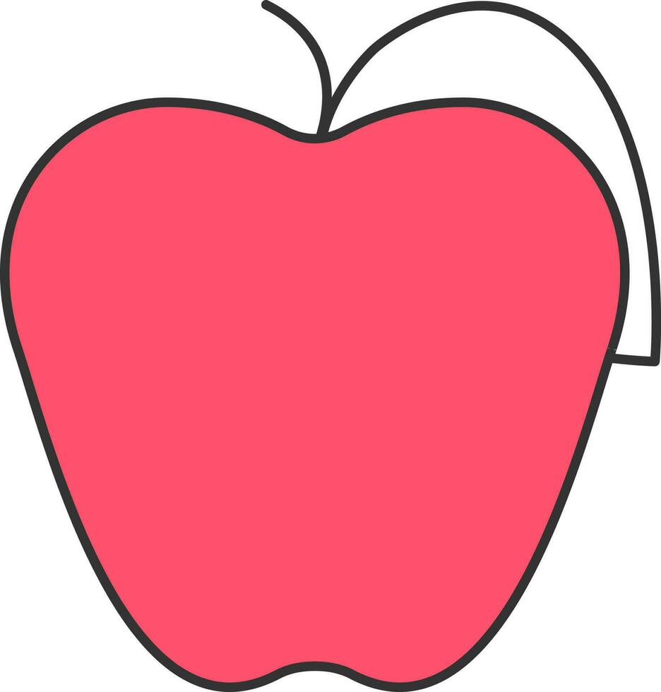 plano ilustração do vermelho maçã ícone. vetor