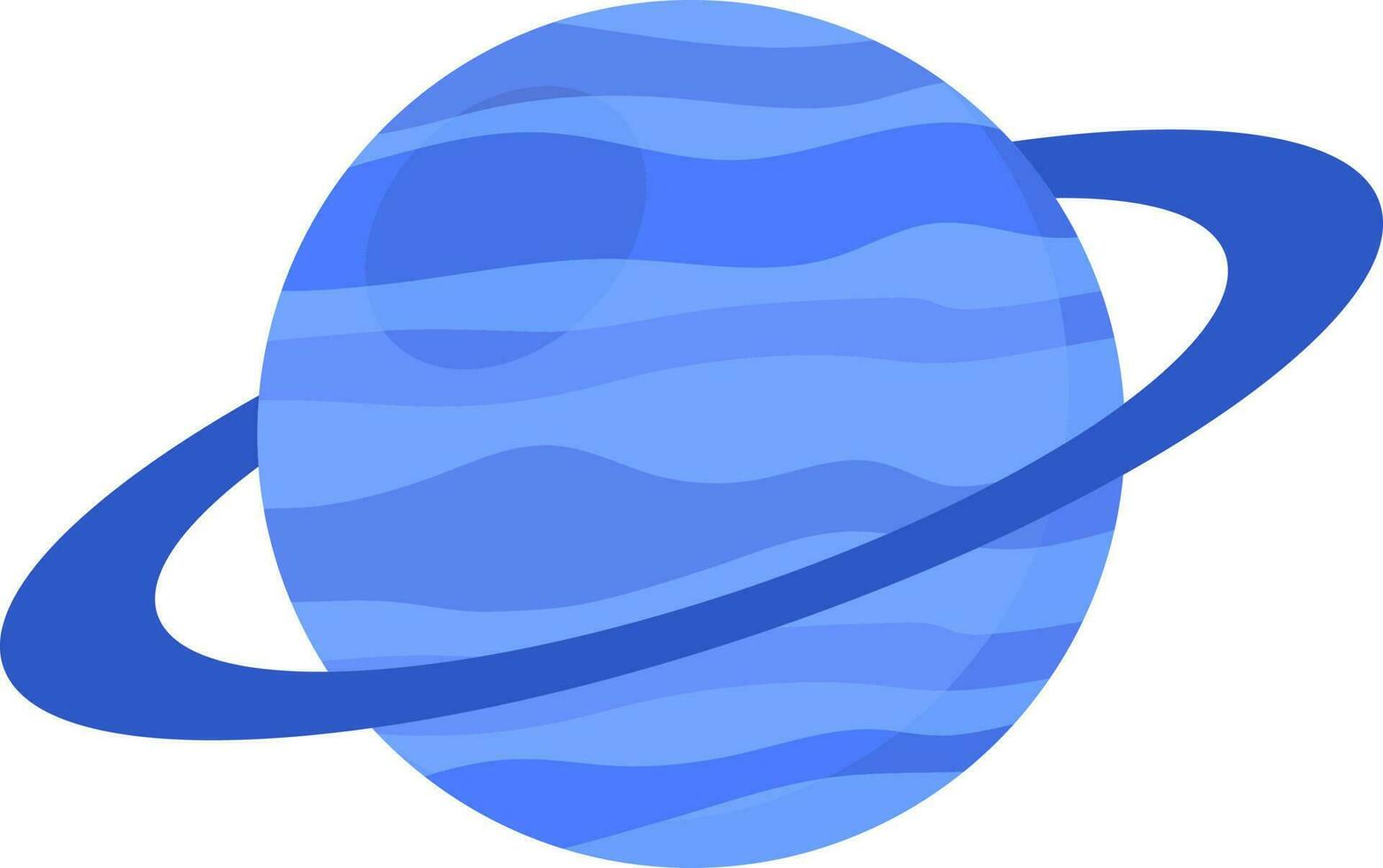 plano Urano planeta ícone dentro azul cor. vetor