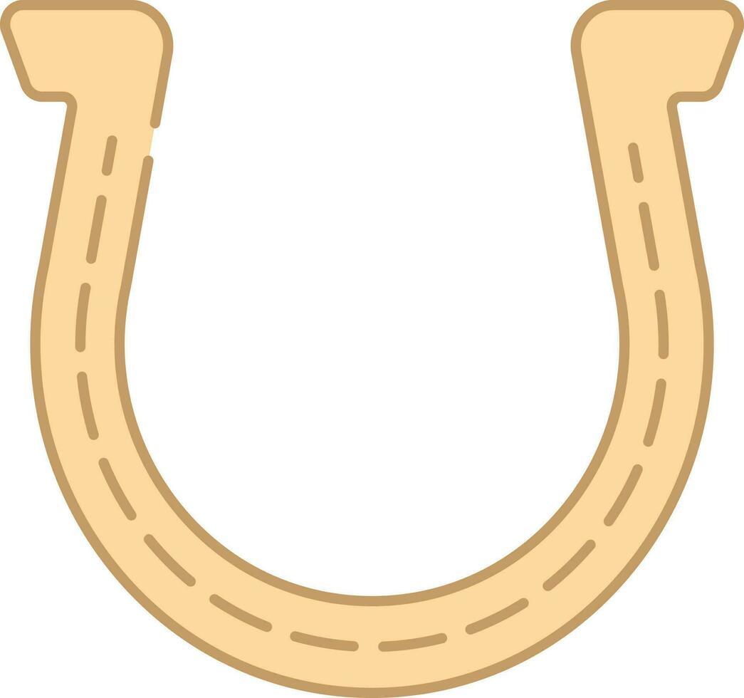 plano ilustração do pêssego ferradura ícone. vetor