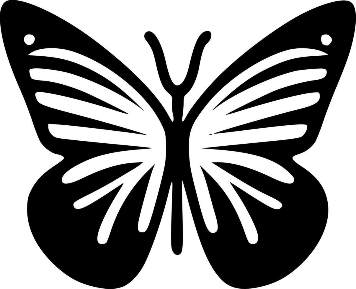 borboleta, Preto e branco vetor ilustração