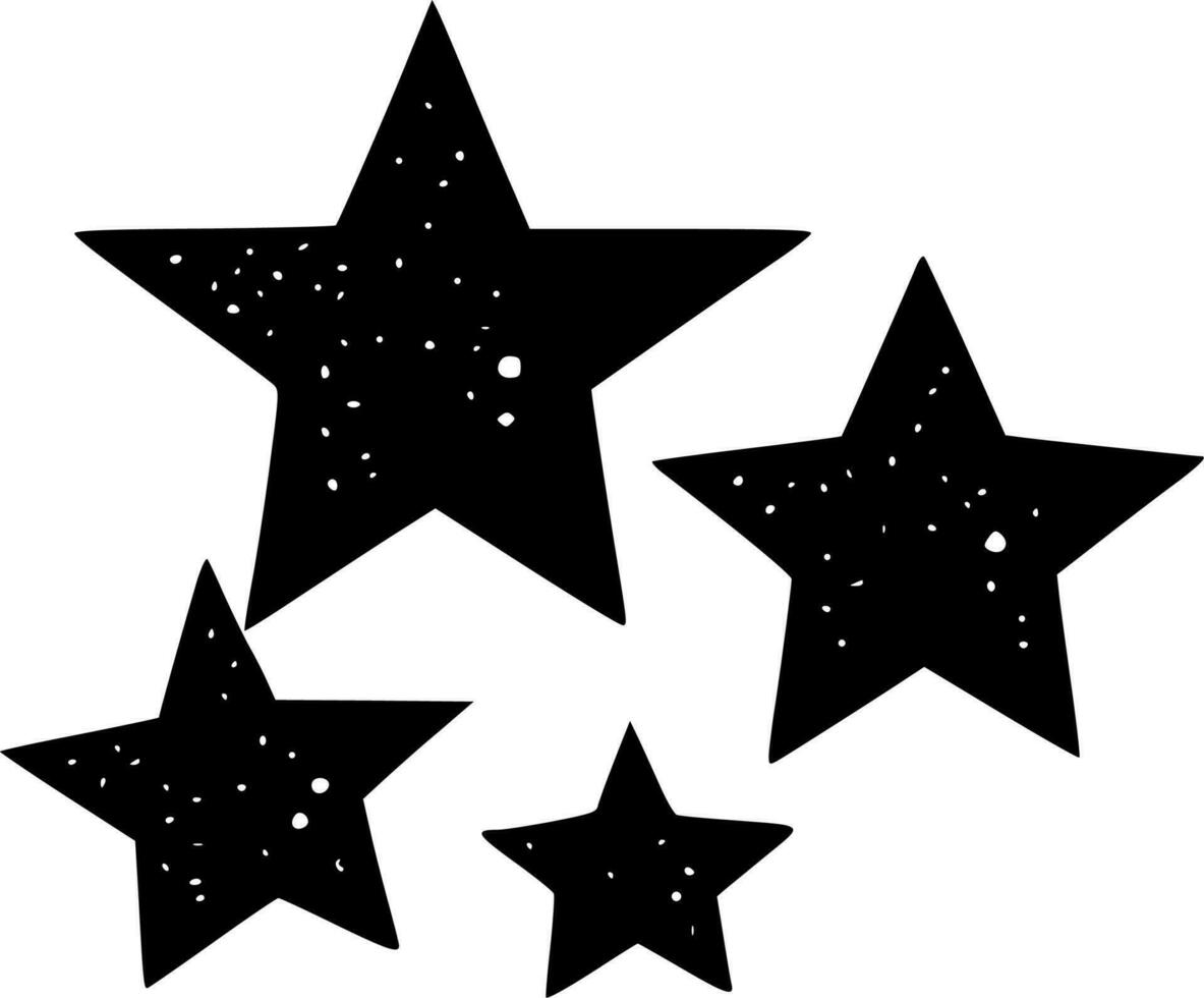 estrelas, minimalista e simples silhueta - vetor ilustração