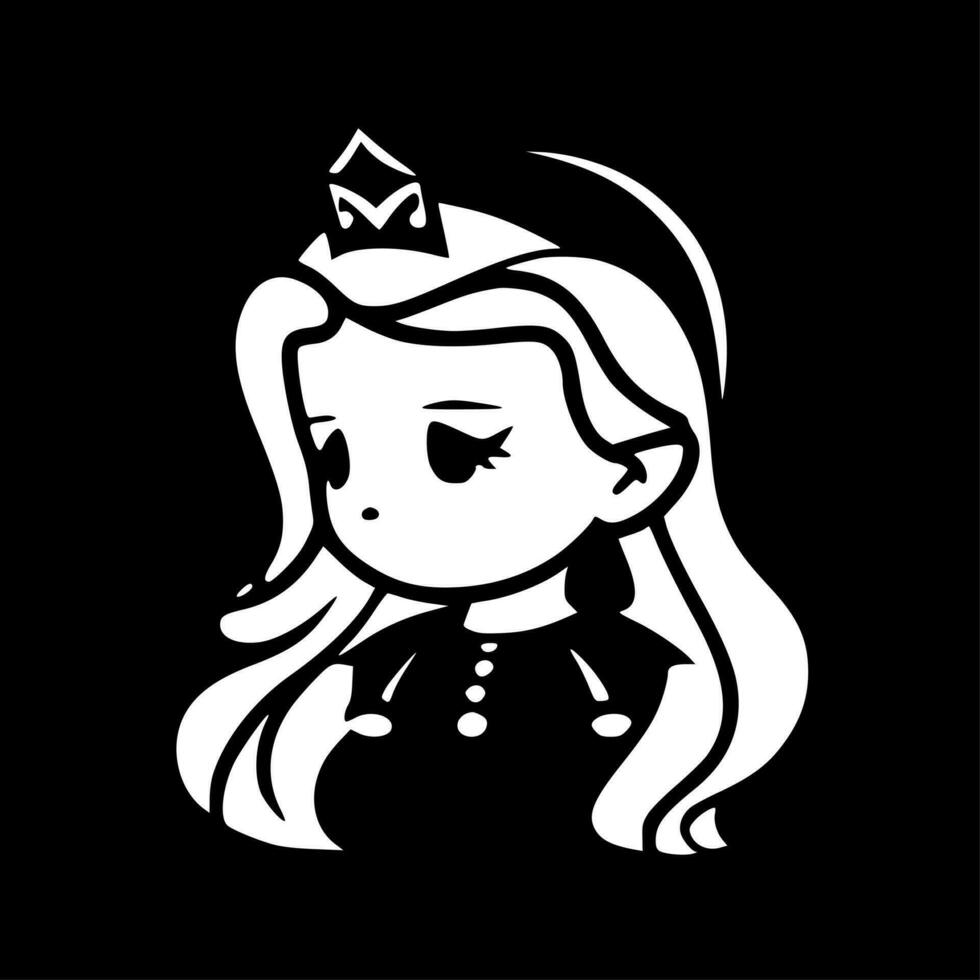 princesa, minimalista e simples silhueta - vetor ilustração