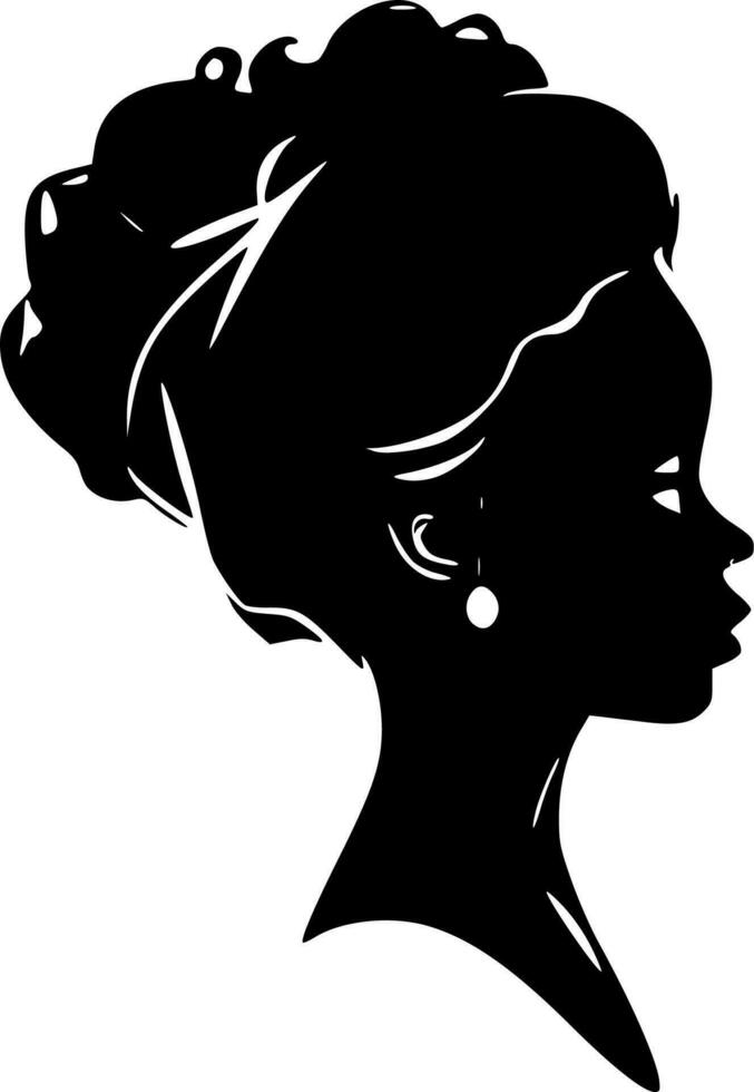 Preto mulheres - minimalista e plano logotipo - vetor ilustração