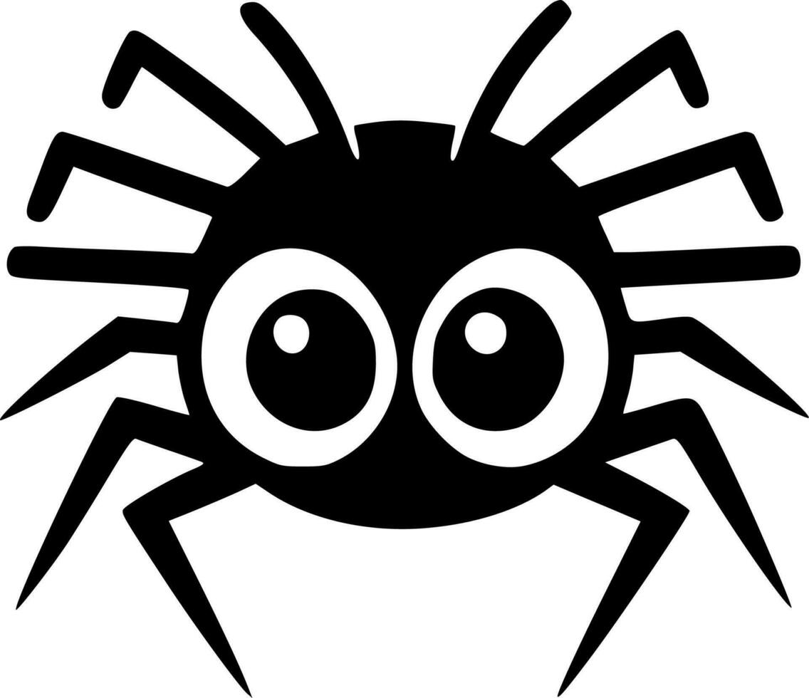 aranha - Preto e branco isolado ícone - vetor ilustração