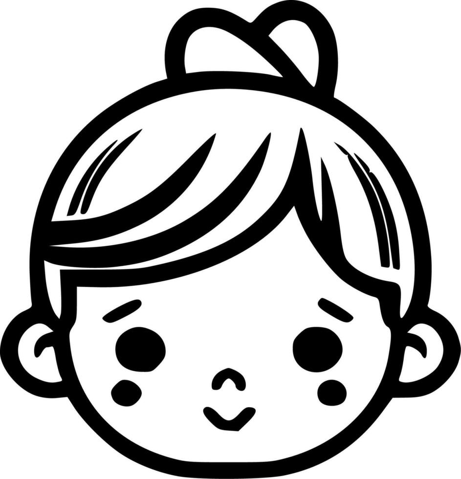 bebê - Preto e branco isolado ícone - vetor ilustração