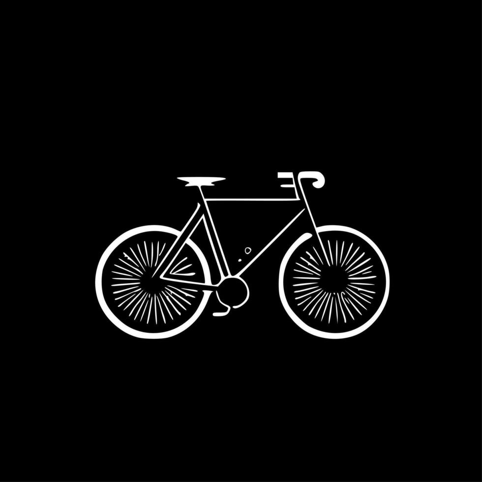 bicicleta, minimalista e simples silhueta - vetor ilustração