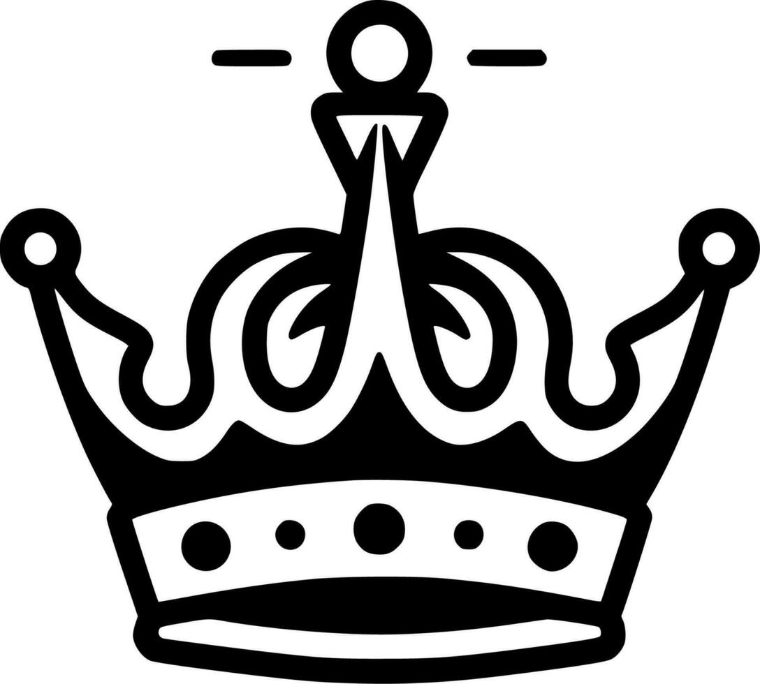 coroação - Preto e branco isolado ícone - vetor ilustração