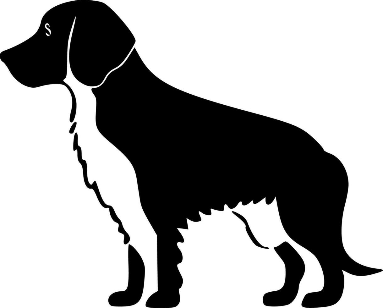 cachorro, Preto e branco vetor ilustração