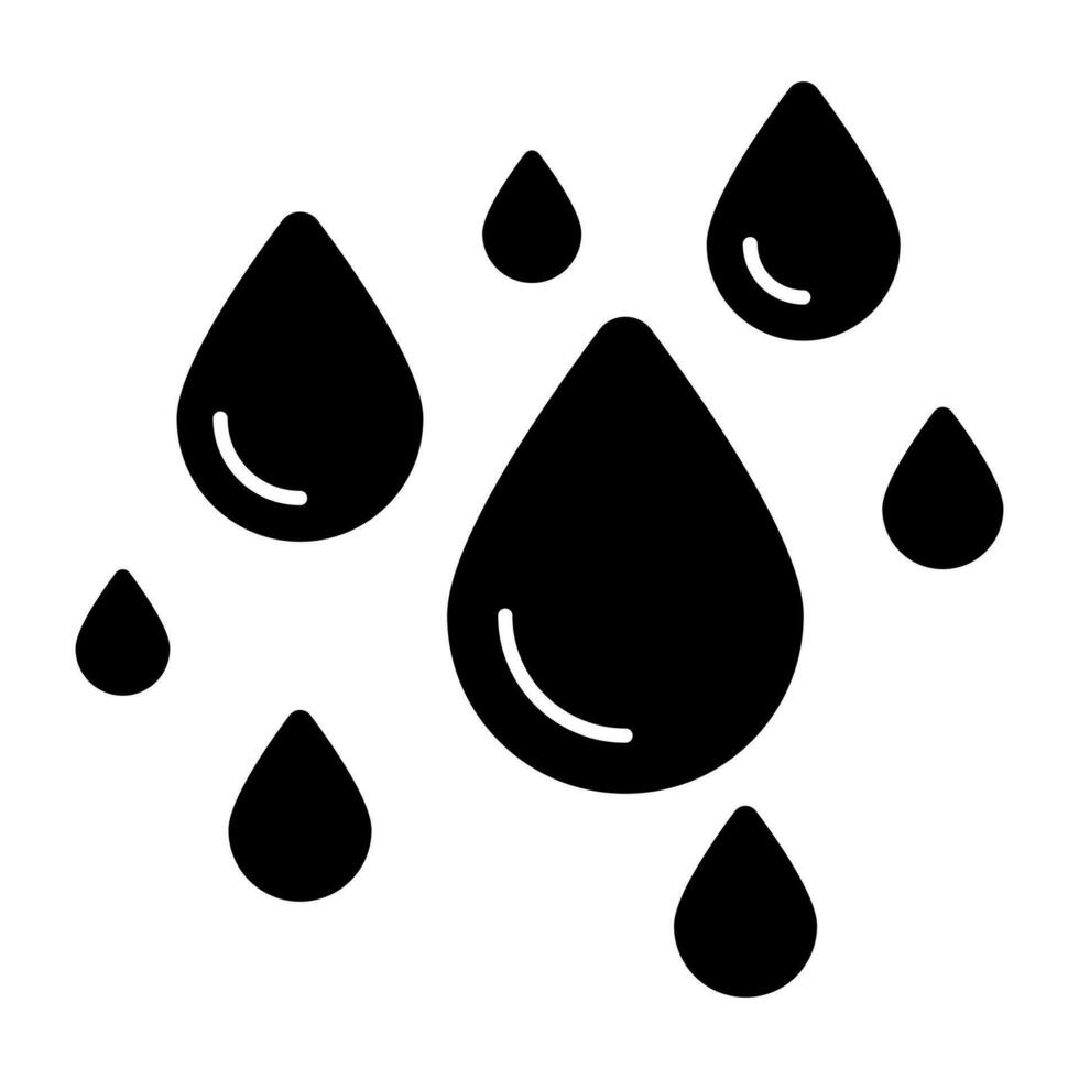 a ícone Projeto do pingos de chuva vetor