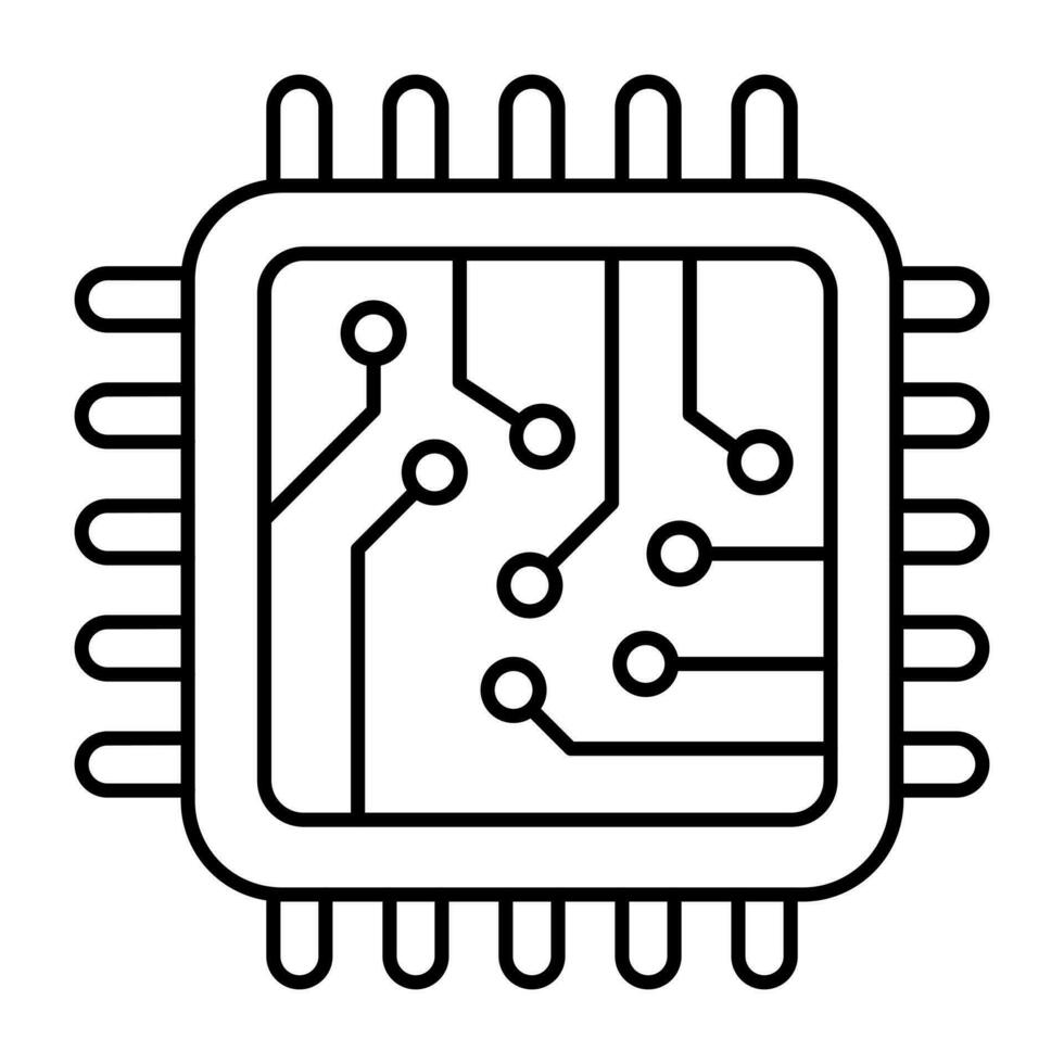 ícone de design perfeito do processador ai vetor