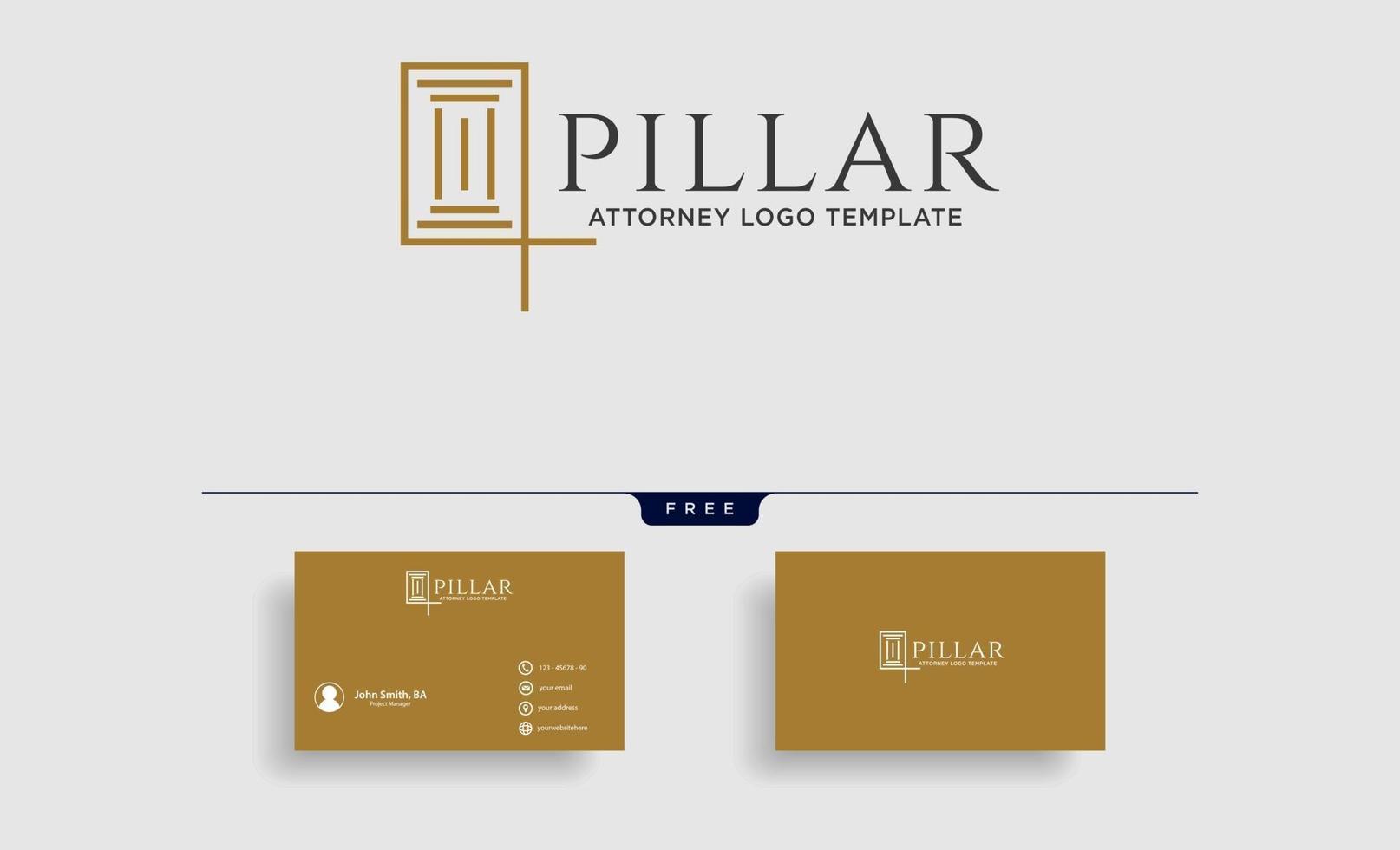 elegante pilar advogado logotipo linha projeto modelo ilustração vetorial vetor