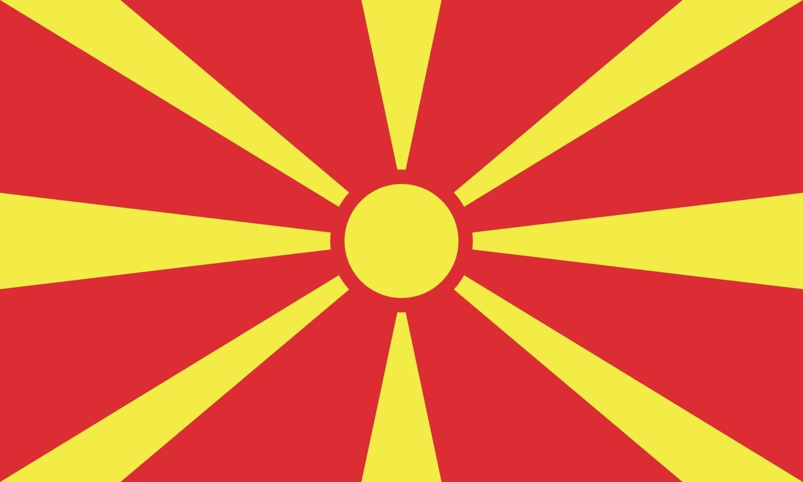 ilustração vetorial da bandeira da república da macedônia. vetor
