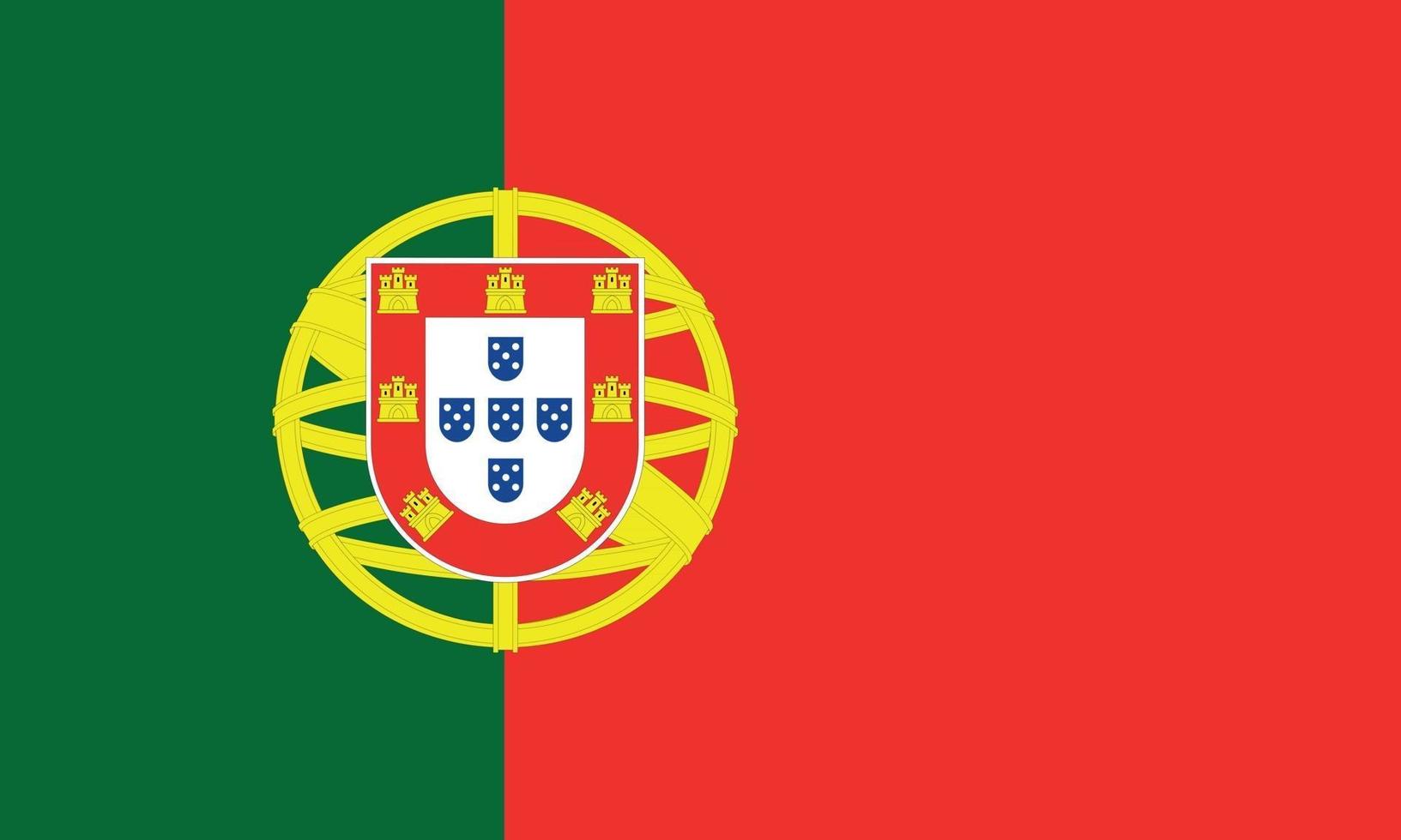 ilustração vetorial da bandeira de portugal vetor