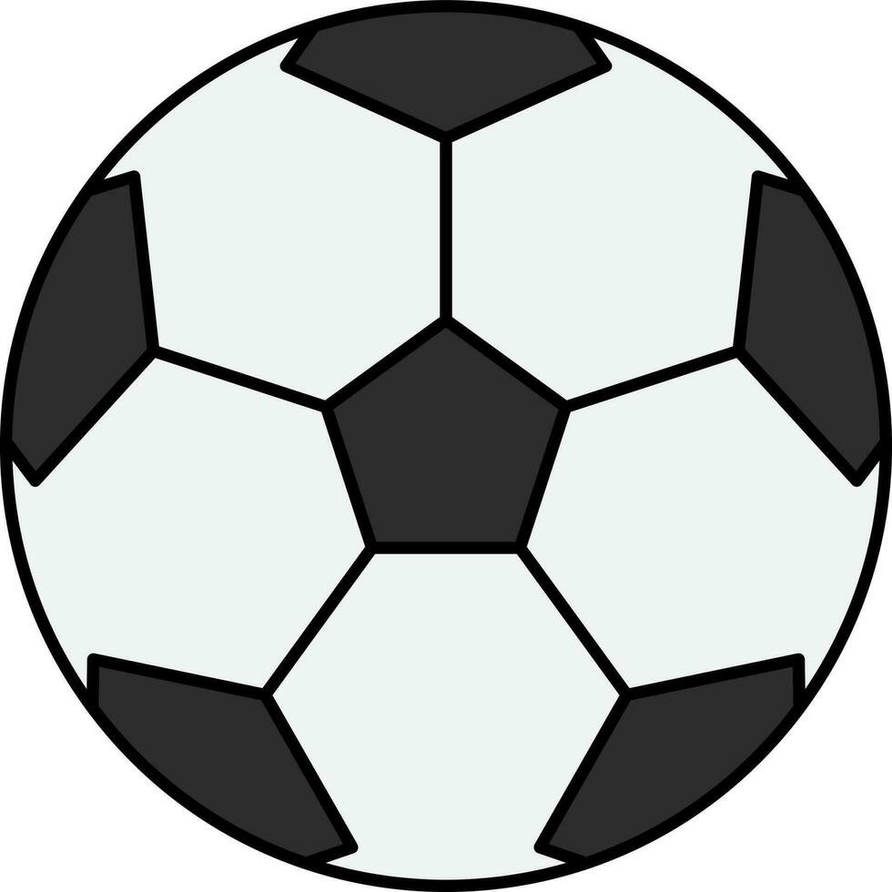 isolado futebol ou futebol ícone dentro cinzento e branco cor. vetor