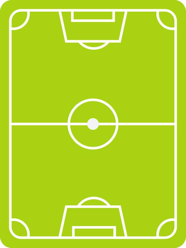 verde e branco futebol campo plano ícone. vetor