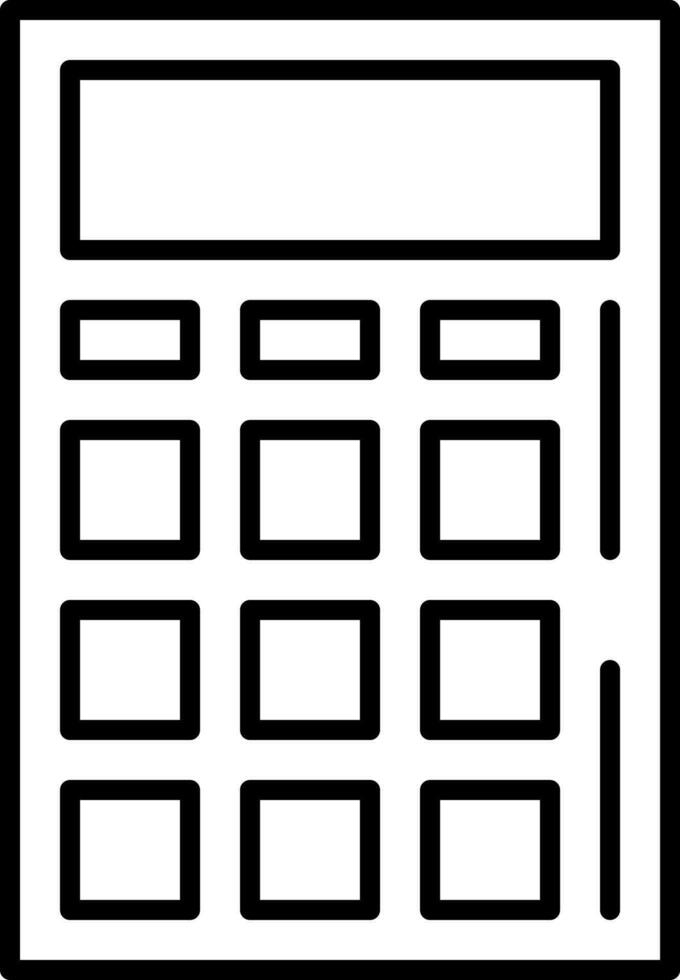 isolado calculadora ícone dentro Preto linha arte. vetor