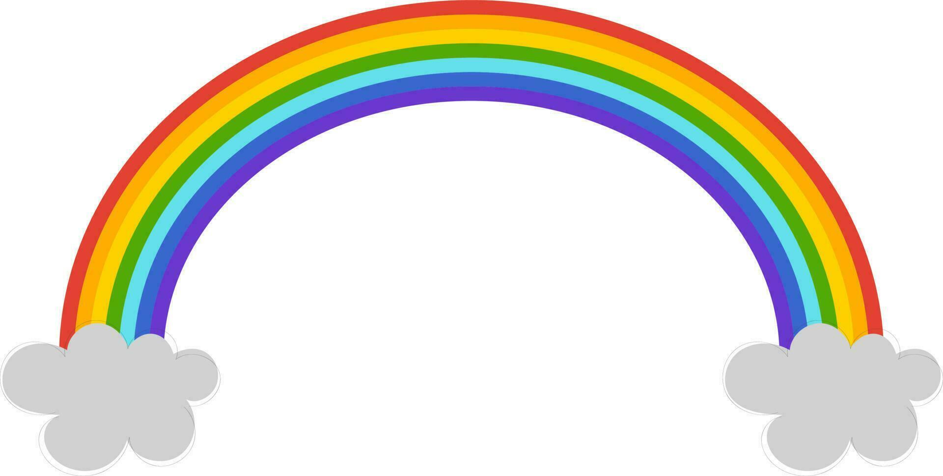 vetor ilustração do arco Iris onda dentro céu.