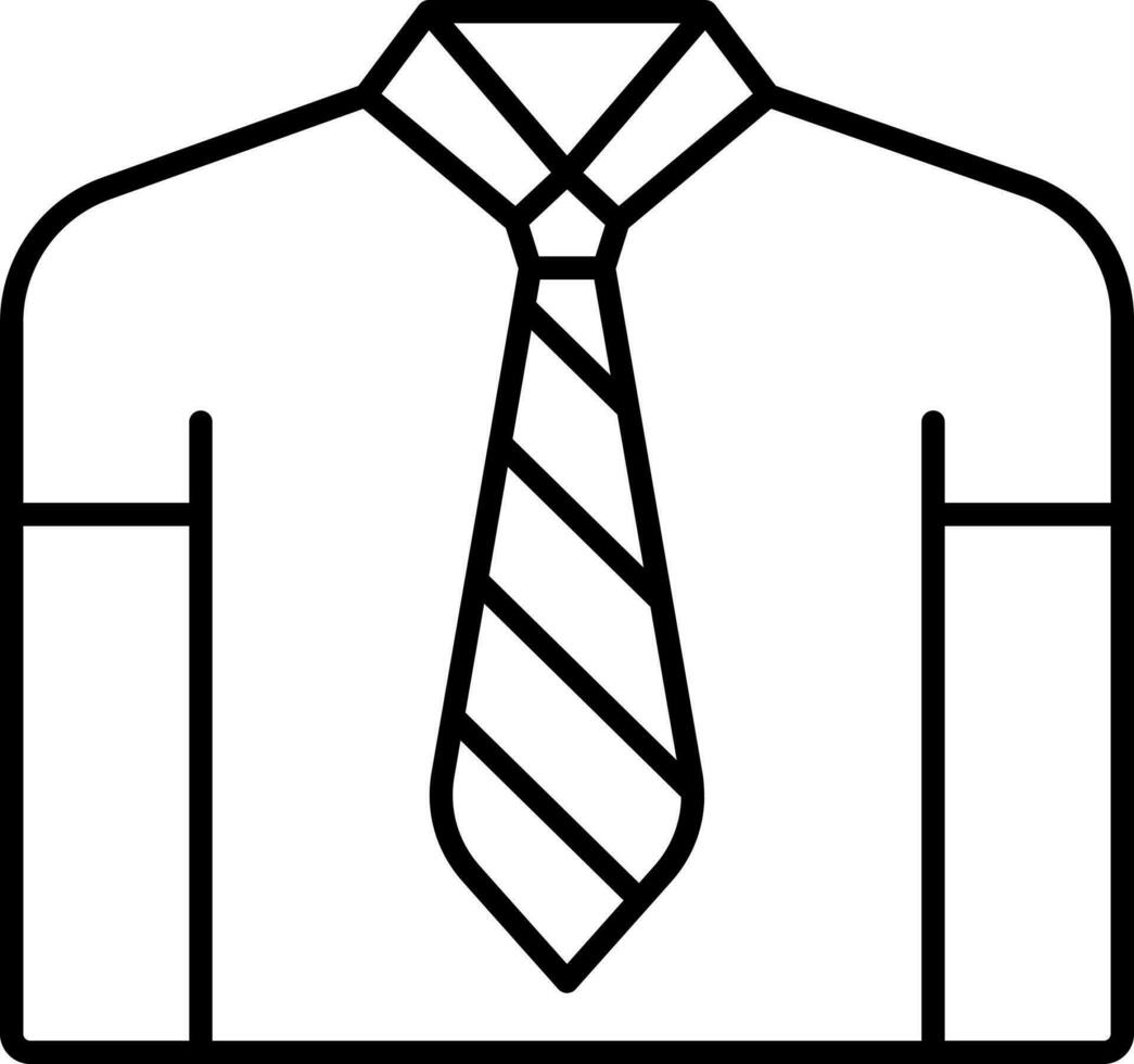 ilustração camisa ou camiseta ícone dentro Preto contorno. vetor