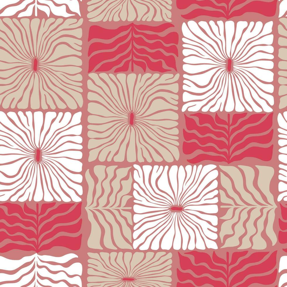 abstrato floral desatado padronizar com Matisse inspirado flores em Rosa fundo. Boa para têxtil impressões, papel de parede, toalhas, embalagem, scrapbooking, estacionário, invólucro papel, etc. eps 10 vetor