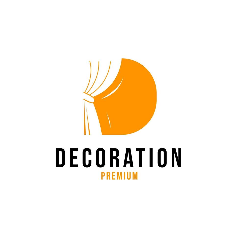 criativo cortina logotipo construção decoração vetor Projeto conceito ilustração idéia