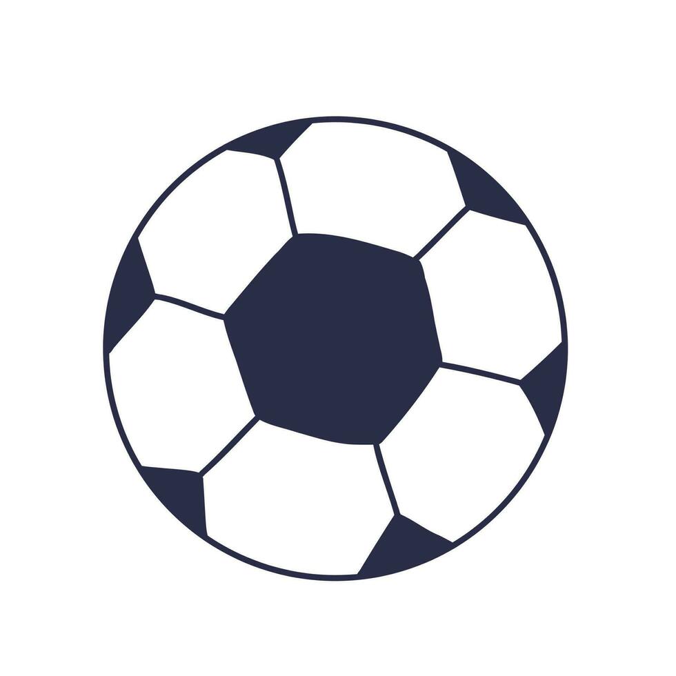 uma futebol bola dentro uma plano estilo isolado em uma branco fundo. vetor ilustração.