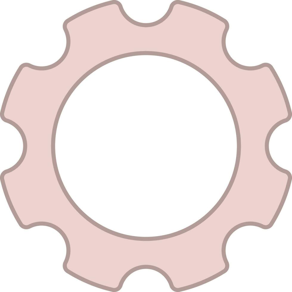 configuração ou configuração ícone dentro Rosa e branco cor. vetor