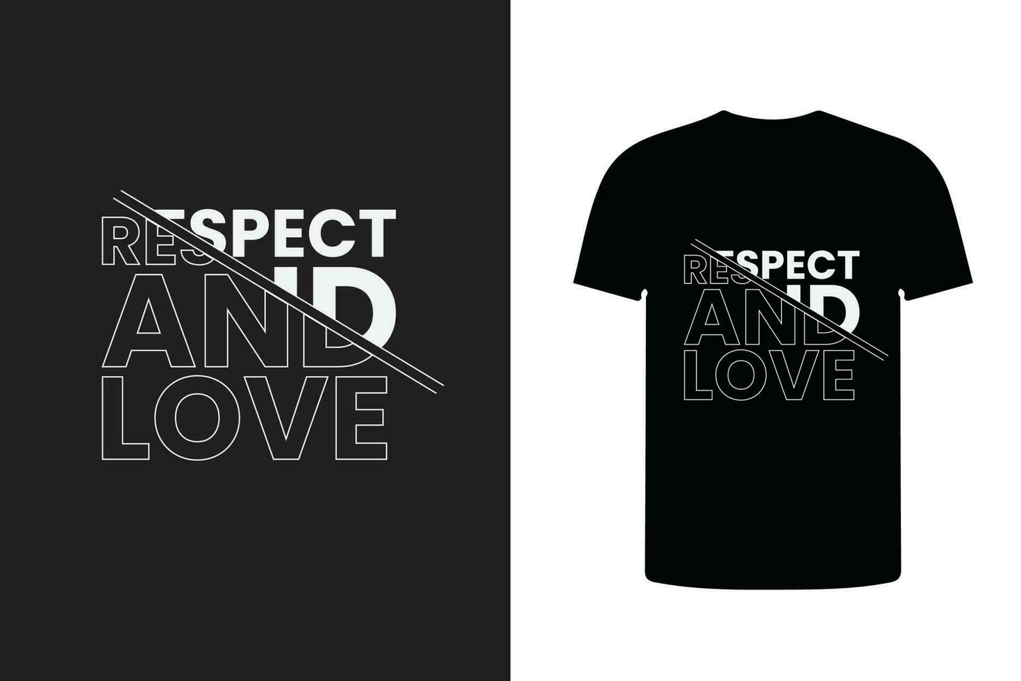 respeito e amor tipografia t camisa projeto, impressão Projeto vetor