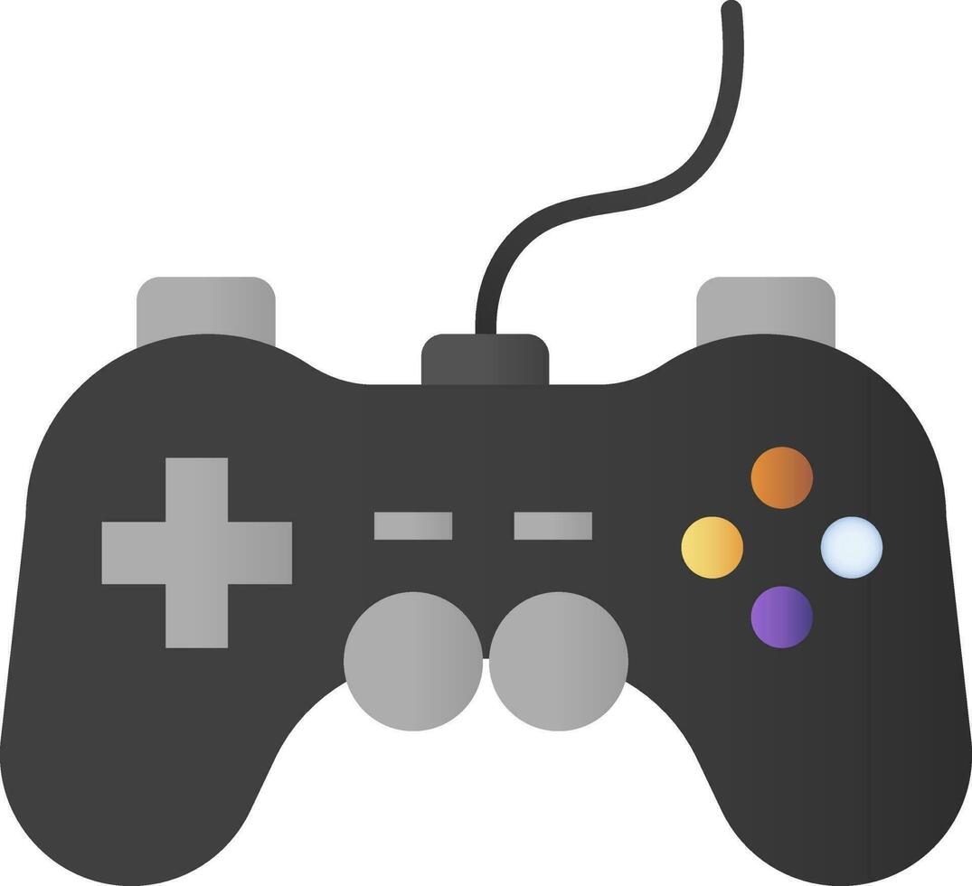 jogos controlador colorida ícone dentro plano estilo. vetor