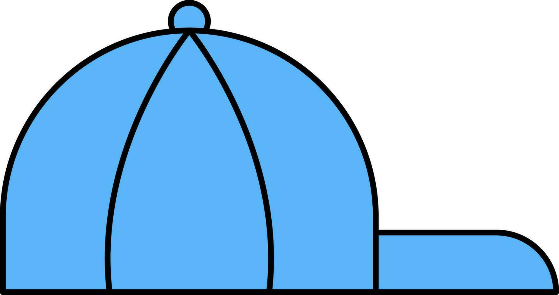 ilustração do boné ícone dentro azul cor. vetor