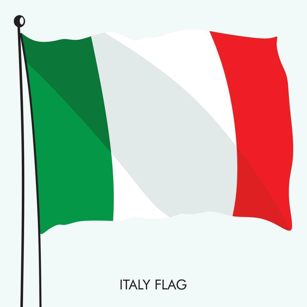 uma bandeira do Itália vetor ilustração do Itália bandeira e vetor ilustração modelo bandeira Projeto Itália nacional dia