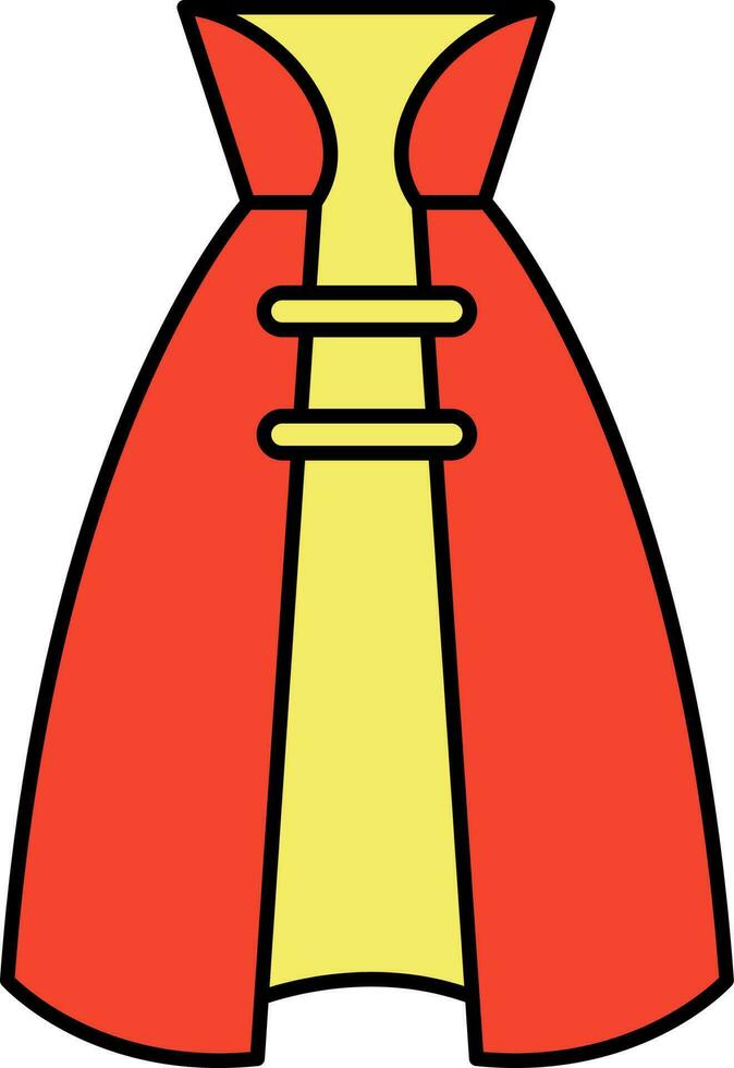 ilustração do capa ícone dentro vermelho e amarelo cor. vetor