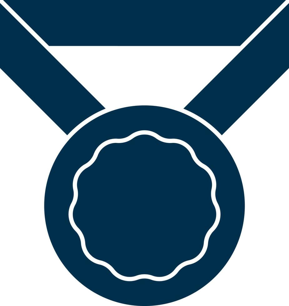 azul cor estilo medalha ícone ou símbolo. vetor