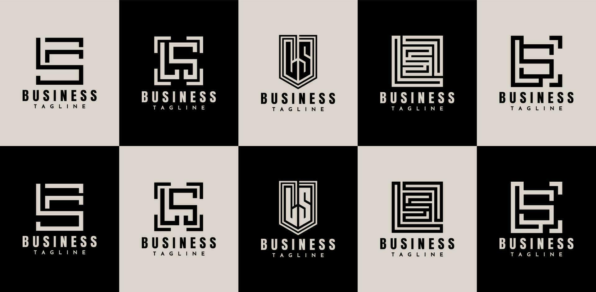 minimalista inicial eu s ls sl logotipo branding. moderno linha carta sl ls logotipo marca vetor