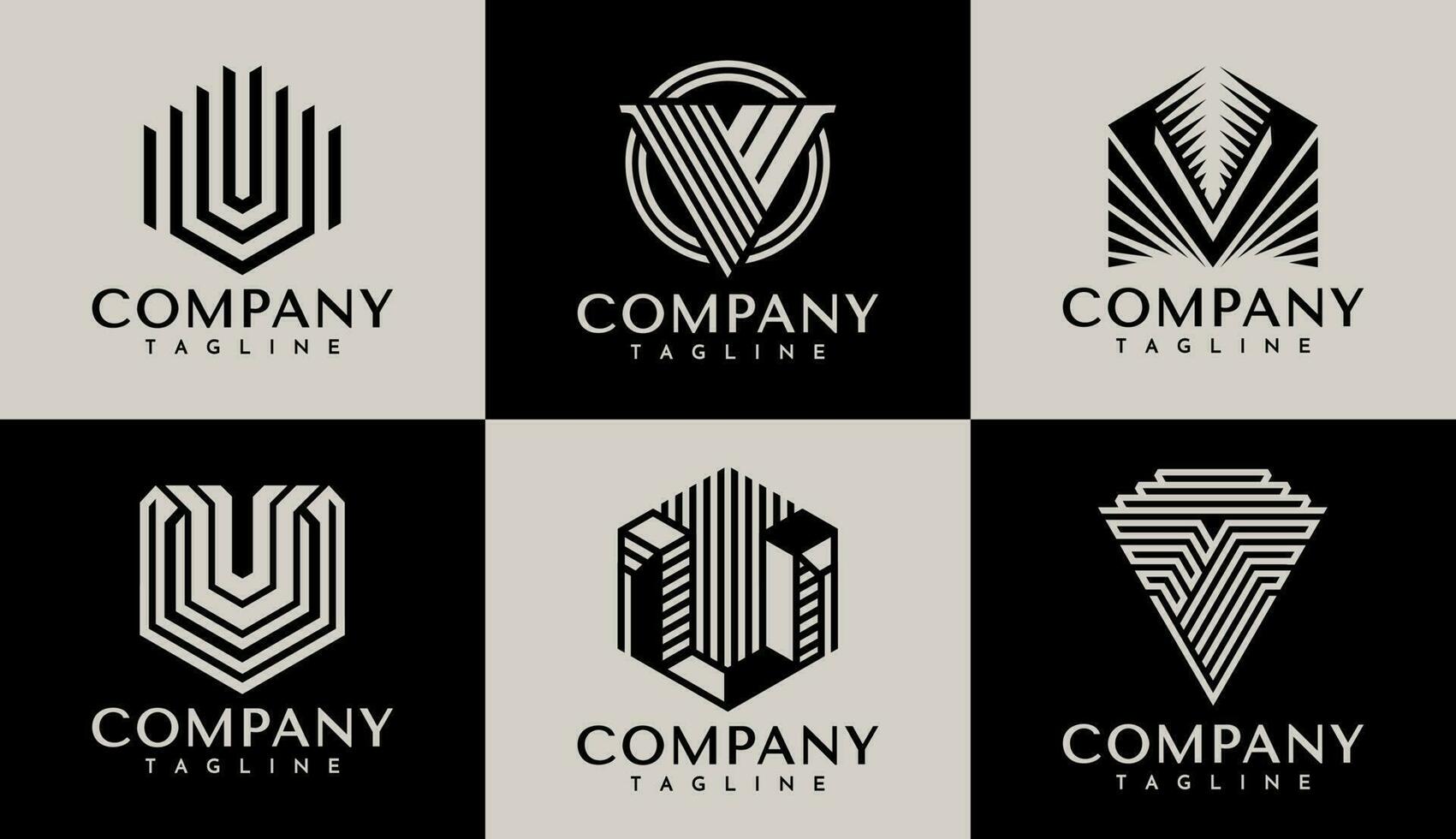 moderno geométrico linha carta v logotipo Projeto. minimalista o negócio inicial v logotipo. vetor