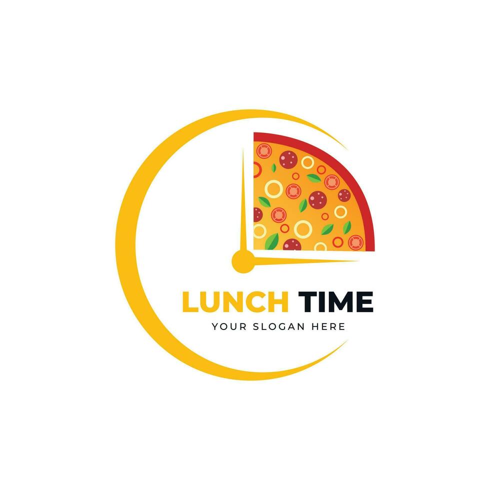 almoço Tempo logotipo Projeto vetor modelo