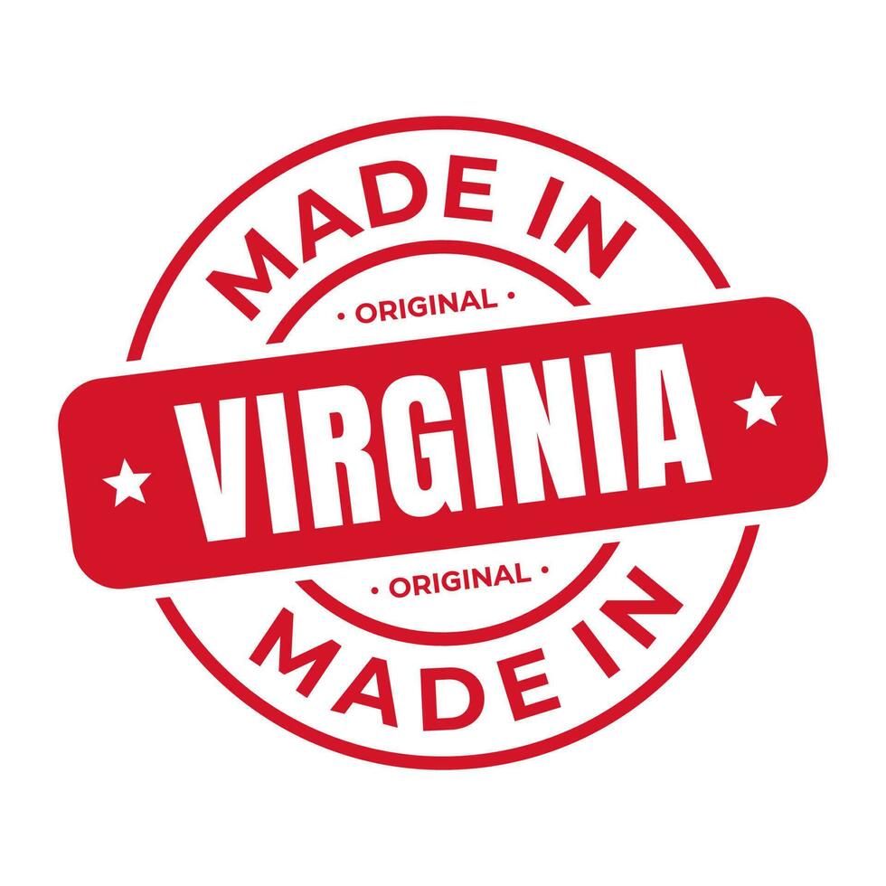 fez dentro Virgínia carimbo logotipo ícone símbolo Projeto. foca nacional original produtos distintivo. vetor ilustração