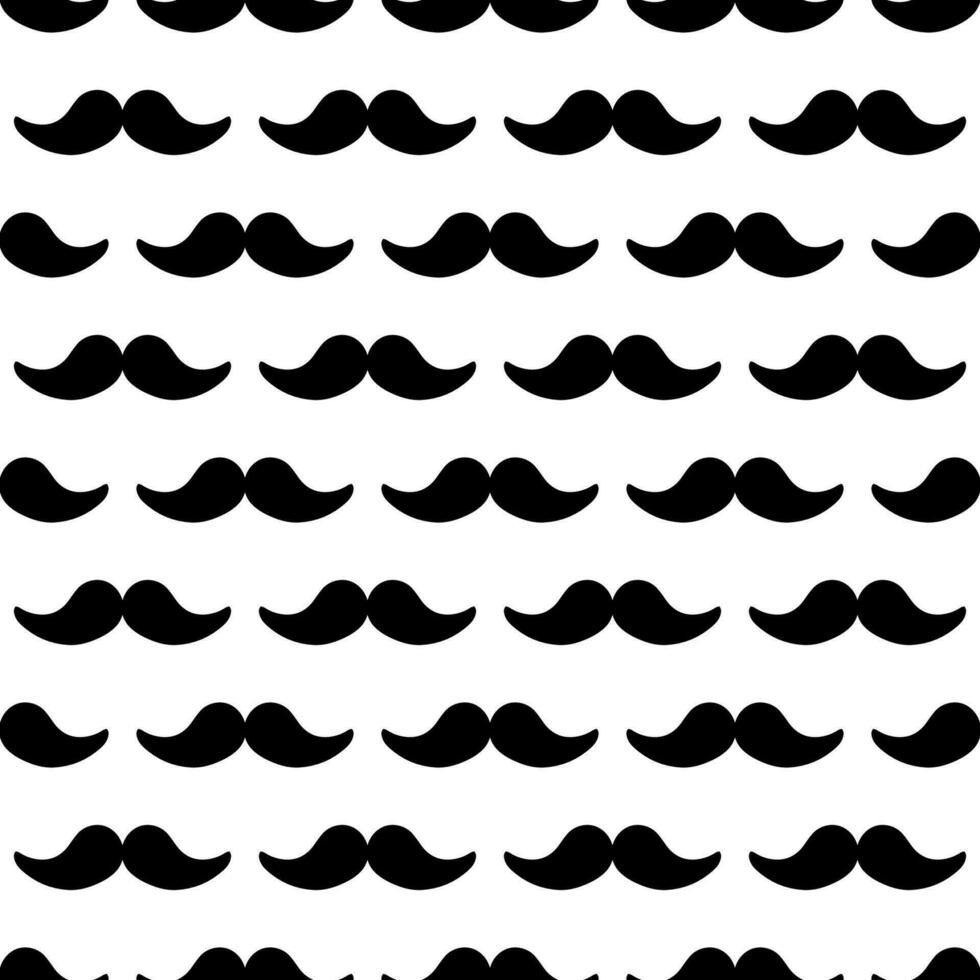 barbeiro fazer compras bigode vintage cavalheiro vetor desatado padronizar. fundo ou textura com Preto encaracolado retro bigodes