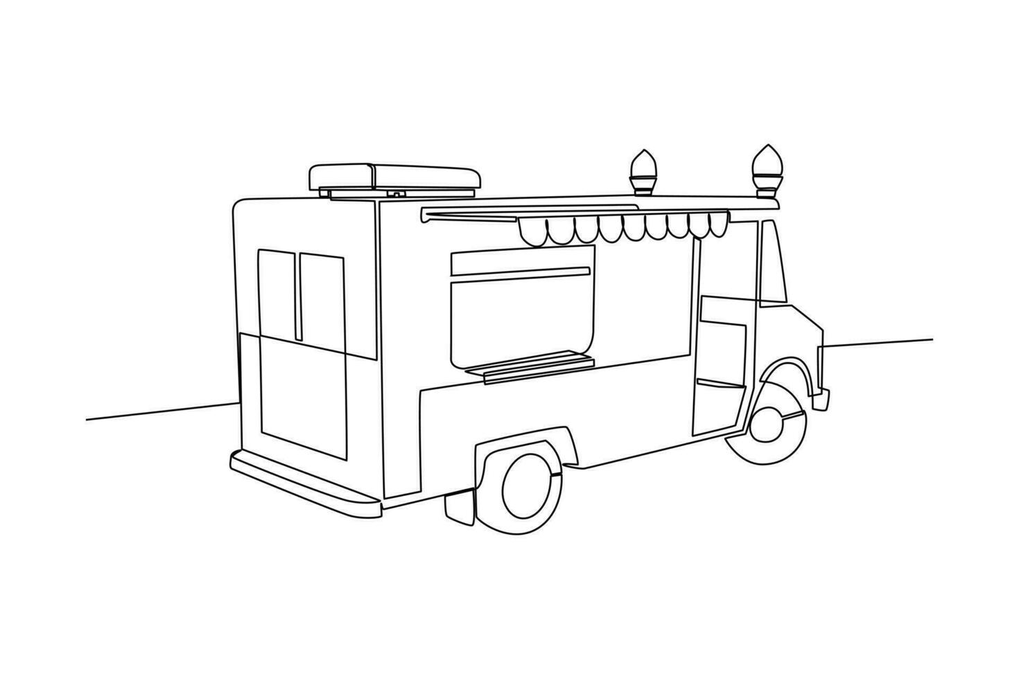 Jogo de ilustração de caminhão de comida de vetores grátis 98673 Vetor no  Vecteezy