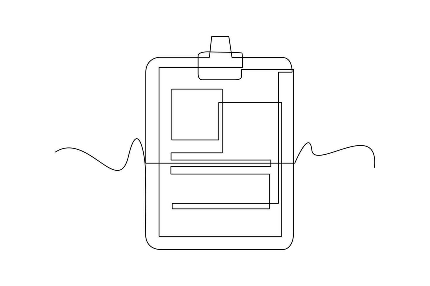 contínuo uma linha desenhando trabalho inscrição documentos. documento fino conceito. solteiro linha desenhando Projeto gráfico vetor ilustração