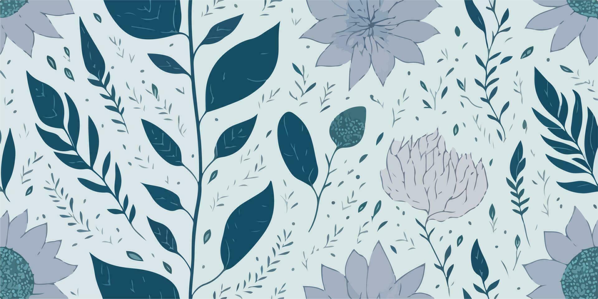 botânico serenidade, tranquilo vetor ilustração do sereno flor padrões