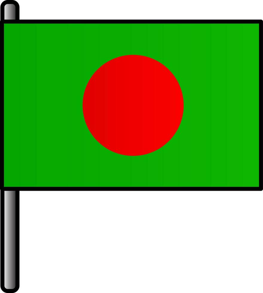 Bangladesh bandeira ícone dentro plano estilo. vetor