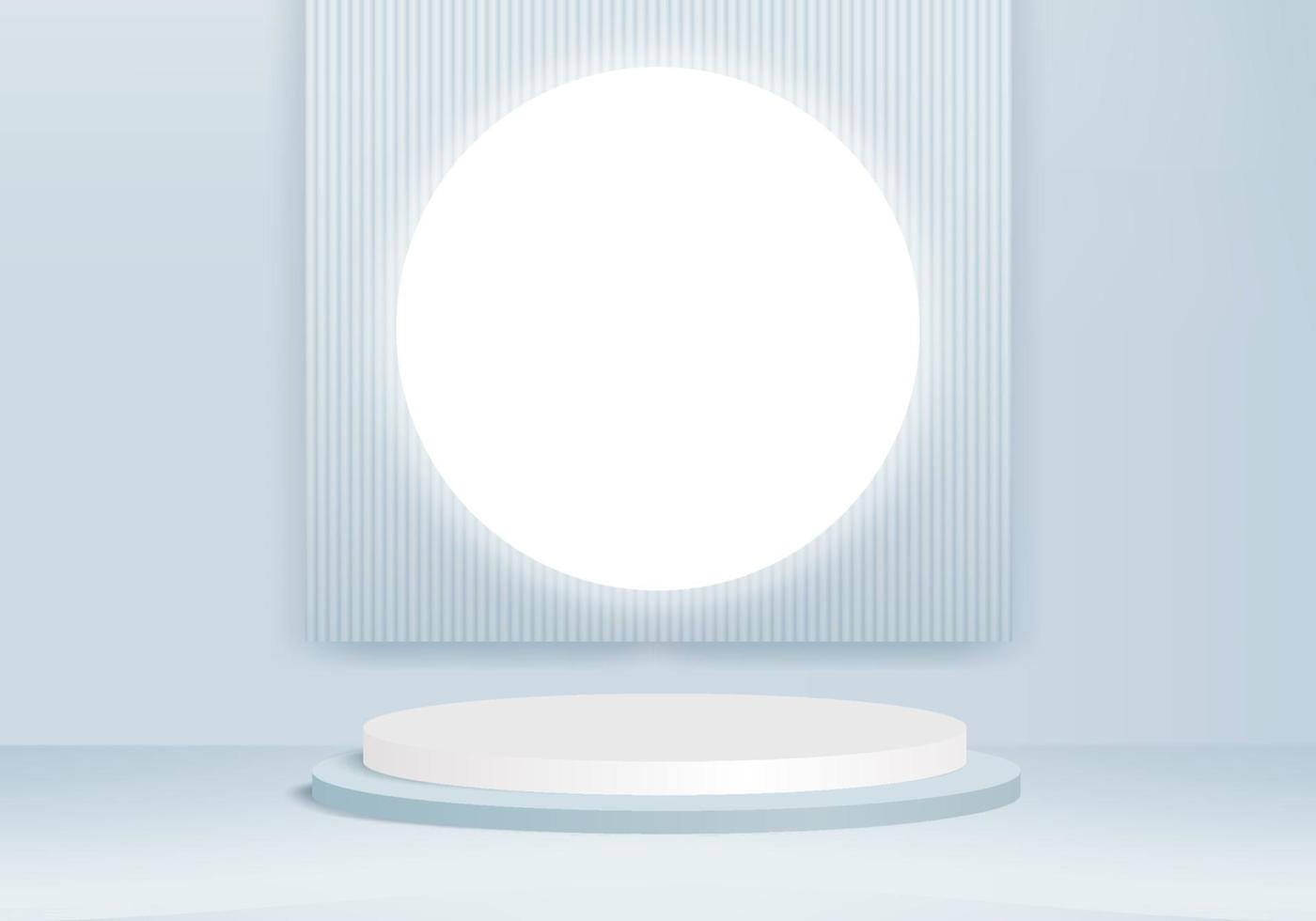 plataforma de fundo moderno com com vidro azul vetor de fundo moderno renderização em 3d plataforma de pódio de cristal estande show de produto cosmético vitrine em plataforma de estúdio moderno 3d de pedestal