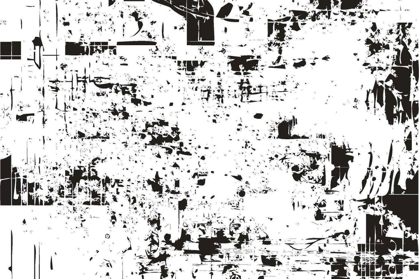 Preto e branco geométrico textura vetor. Sombrio monocromático tijolo parede e rude superfície grunge efeito. abstrato tijolo parede textura e oxidado concreto grunge efeito vetor em uma branco fundo.