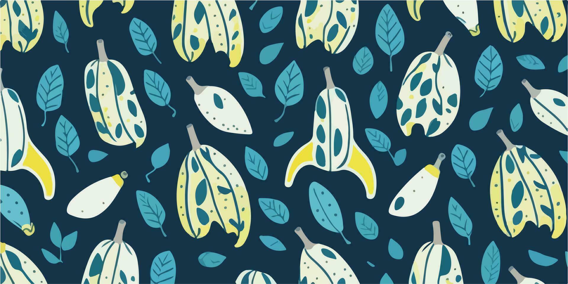 fecundo diversão, vibrante vetor ilustração do banana padrões para verão